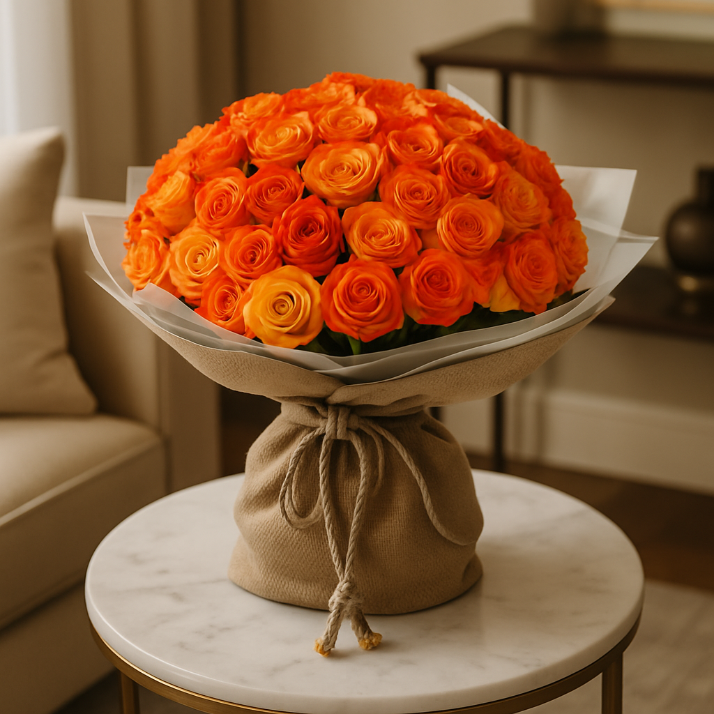 101 Luxury Coral Peach Roses