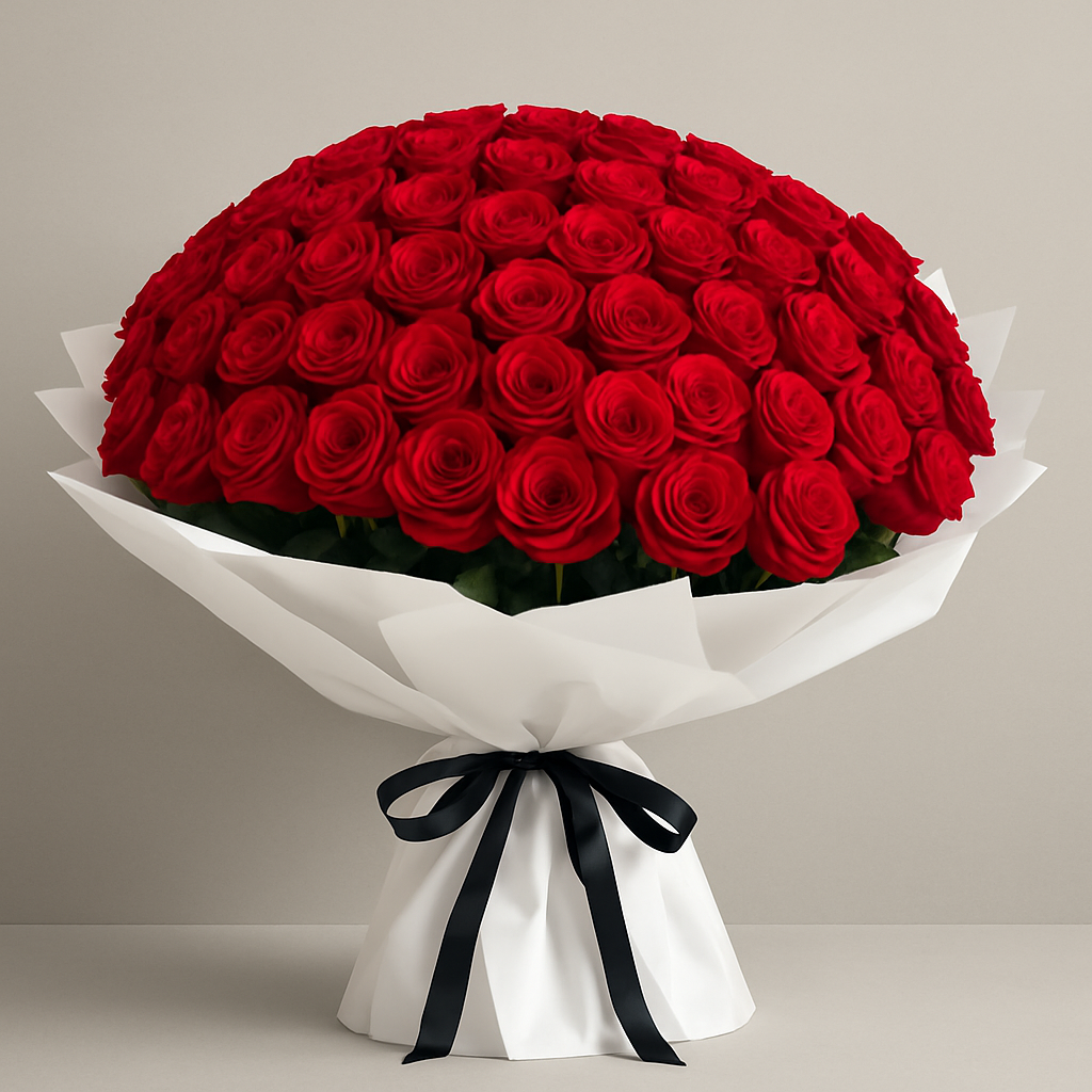 30 Premium Red Roses #Size_Grand