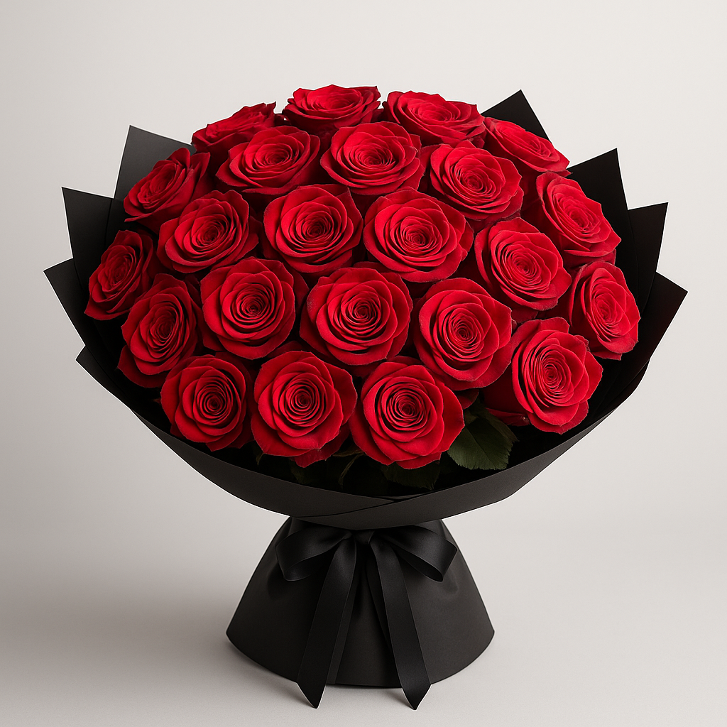 30 Stems Garden Roses Hand Tied Bouquet #Size_Classic