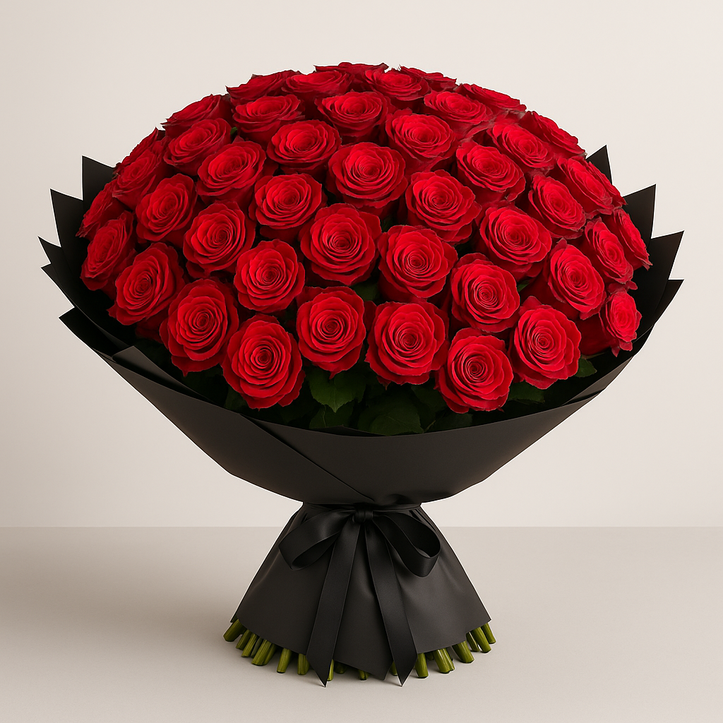 30 Stems Garden Roses Hand Tied Bouquet #Size_Deluxe