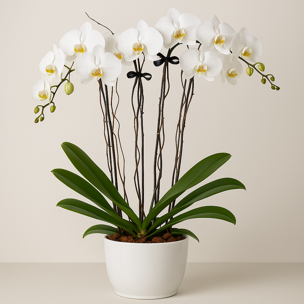 Ashbourne – Birthday Orchids Plant Gift #Size_Deluxe