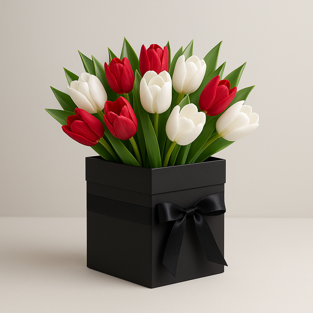 Aspatria – Birthday Tulips Bouquet Box #Size_Classic