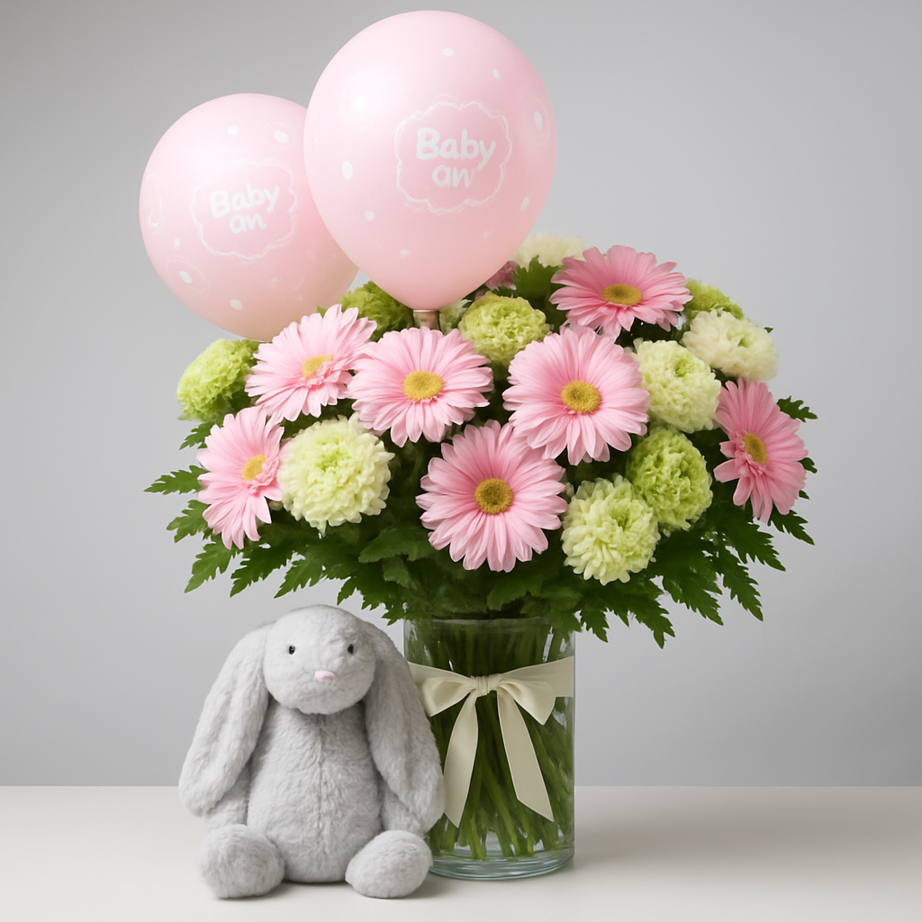 Baby Girl Bunny Combo – Soft Roses Gift Set #Size_Grand