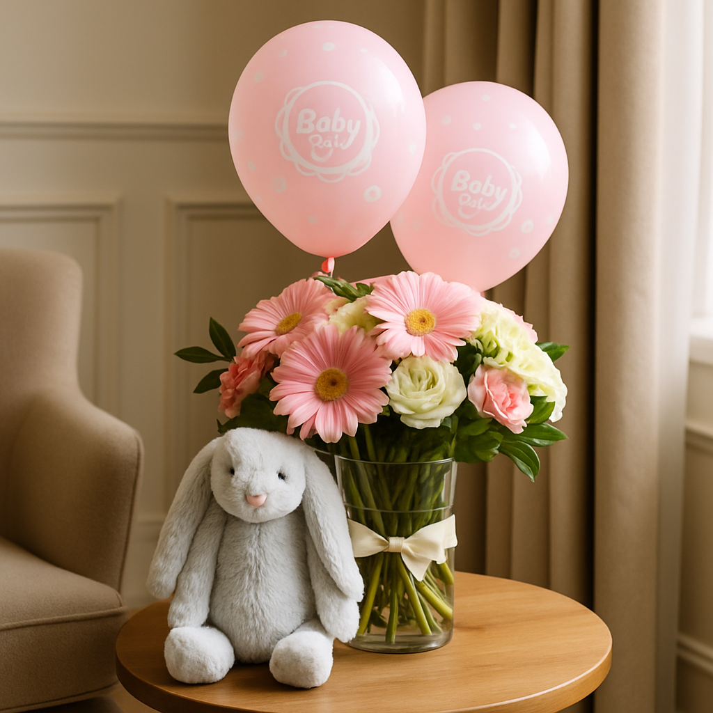 Baby Girl Bunny Combo – Soft Roses Gift Set