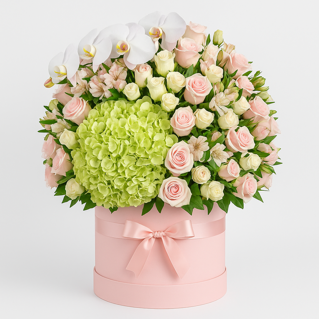 Corsham – Birthday Roses And Orchids Bouquet Box #Size_Grand