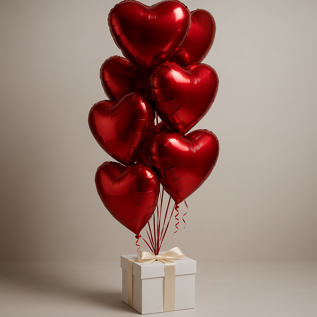 Heart Shape Dozen Balloons