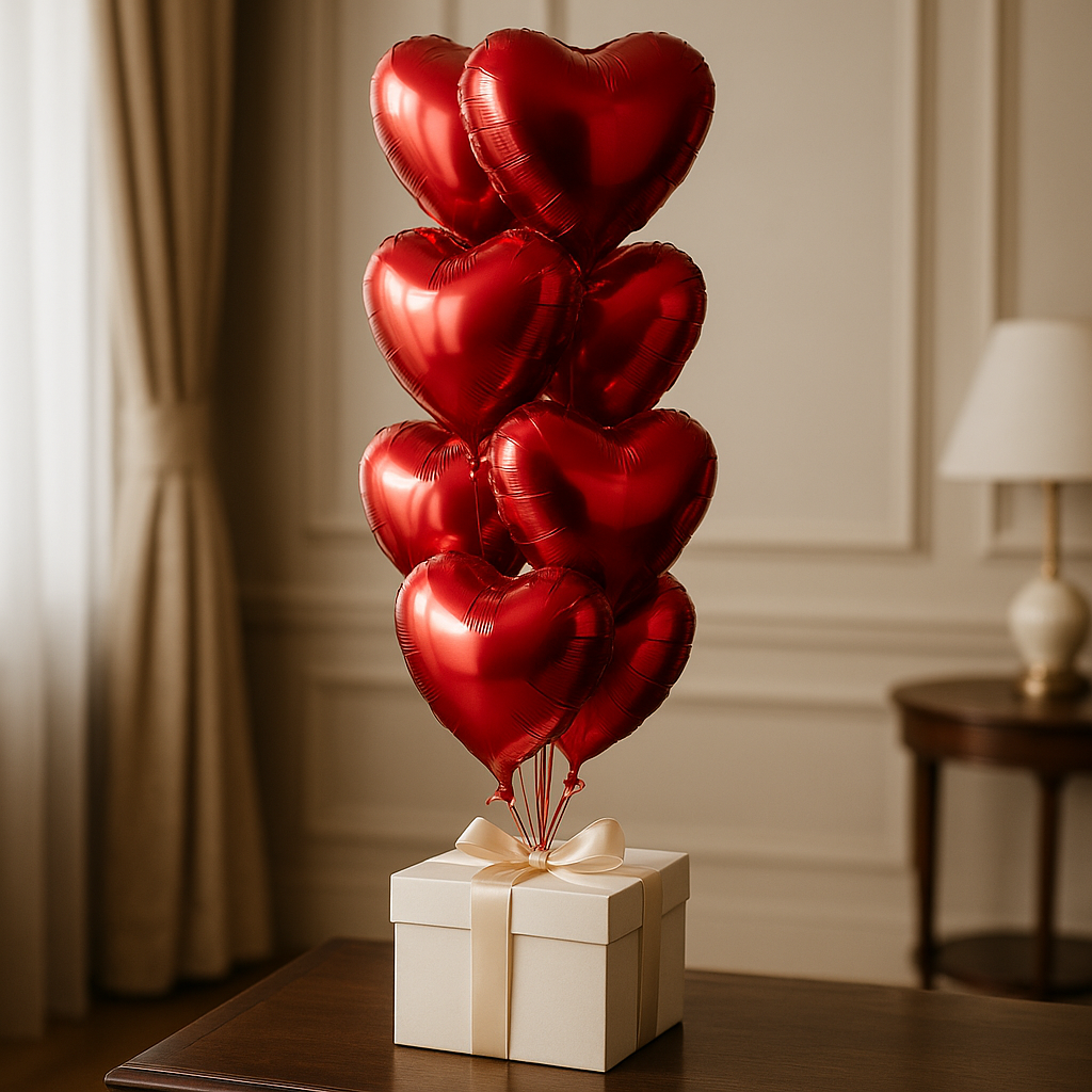 Heart Shape Dozen Balloons