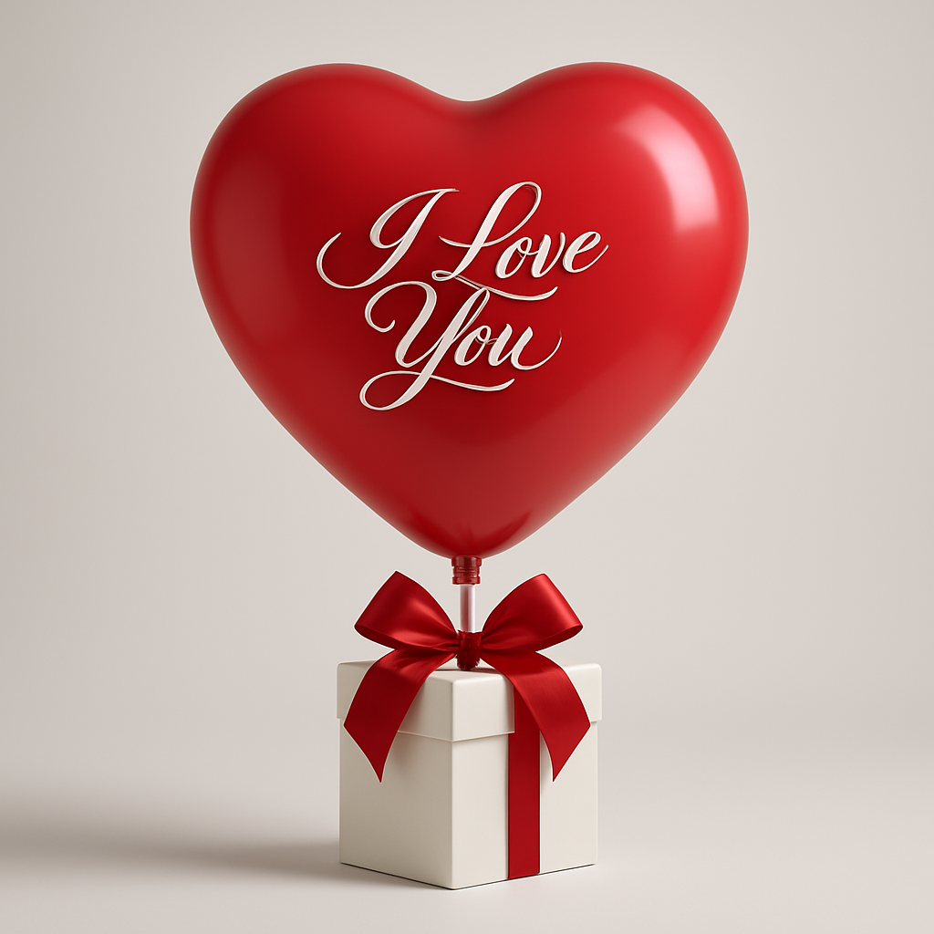 I Love You Helium Balloon