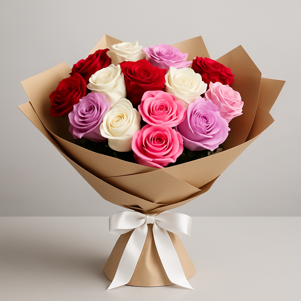 Luxury Mixed Roses – Birthday Roses Bouquet #How many roses?_20 Roses