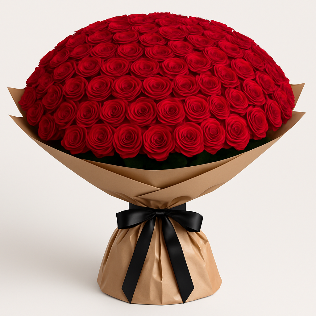 Luxury Red Roses – Birthday Roses Bouquet #How many roses?_100 Roses