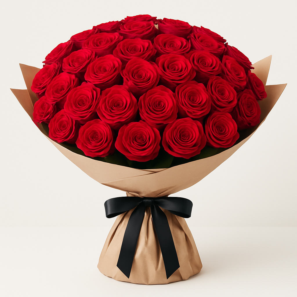 Luxury Red Roses – Birthday Roses Bouquet #How many roses?_30 Roses