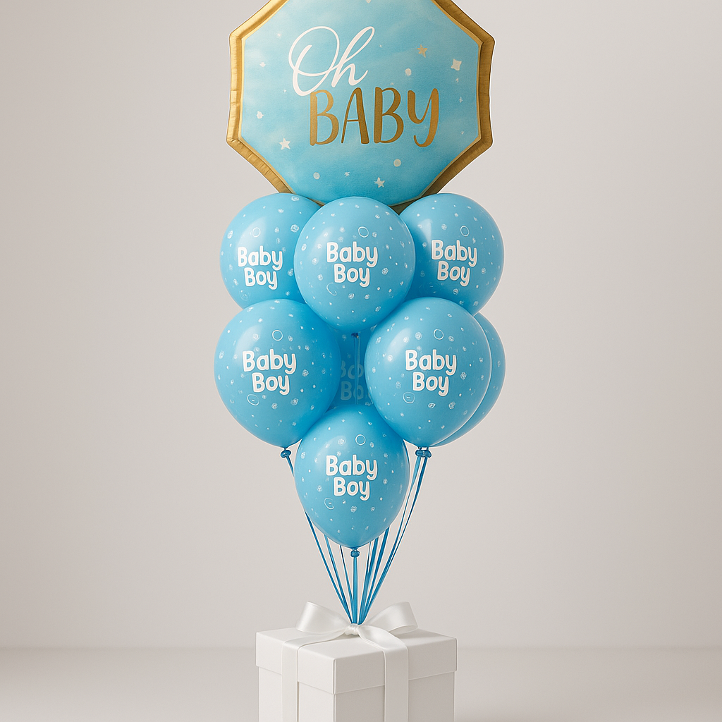 Oh Baby Boy Blue Balloons