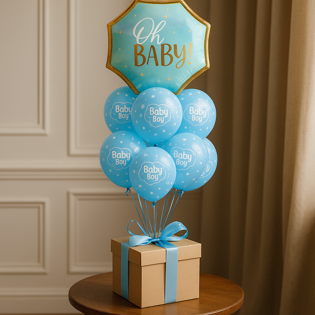 Oh Baby Boy Blue Balloons