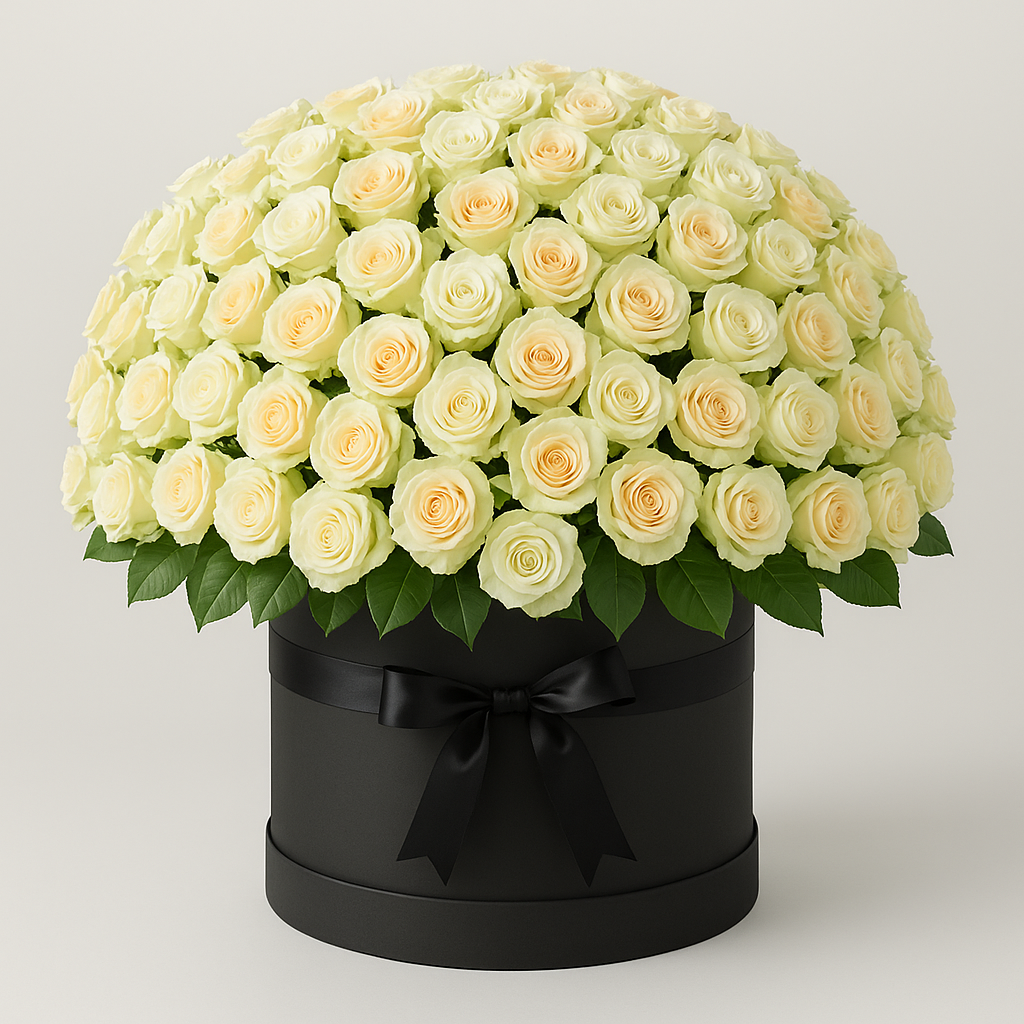 Penryn – Romantic Spray Roses And Roses Bouquet Box #Size_Deluxe