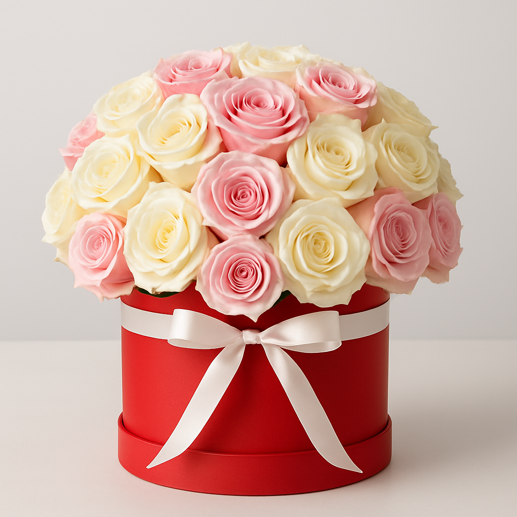 Premium Medium Dome Roses Box Arrangement #Size_Classic