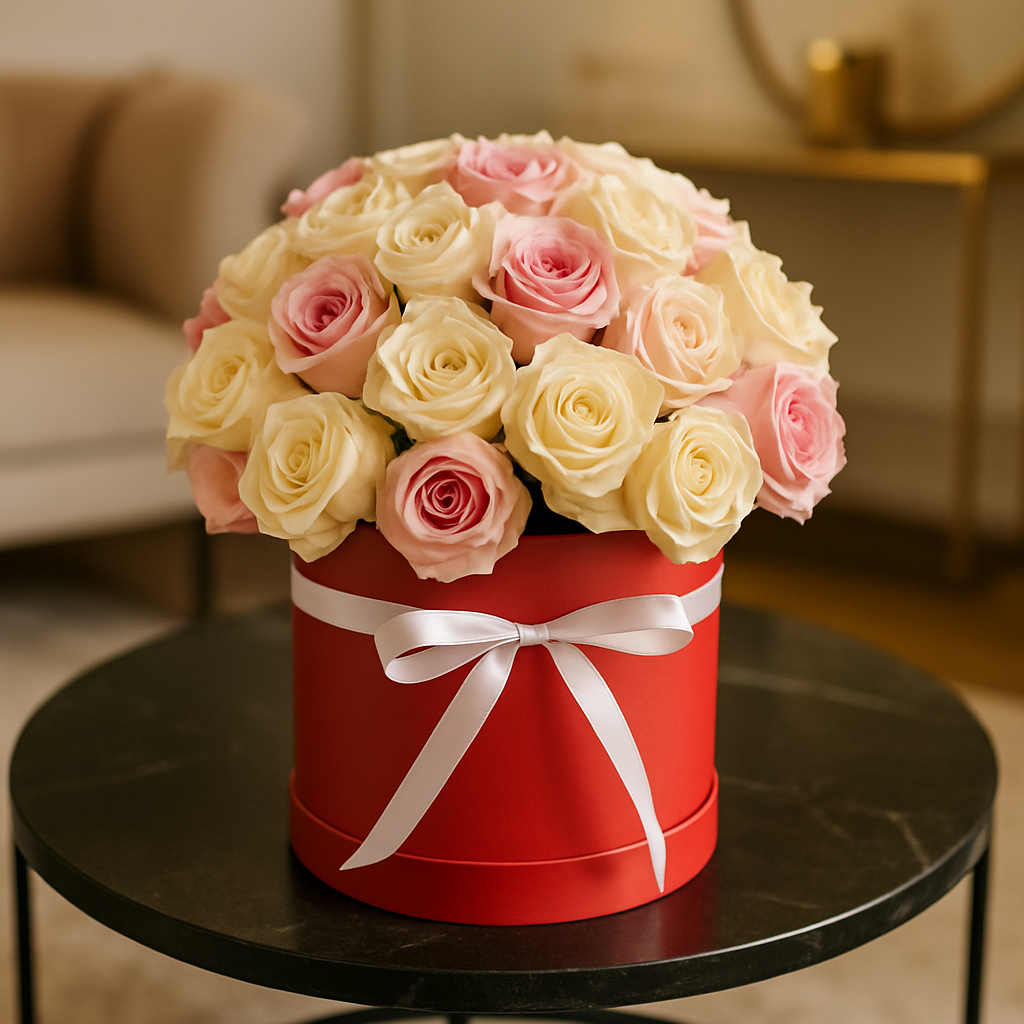 Premium Medium Dome Roses Box Arrangement