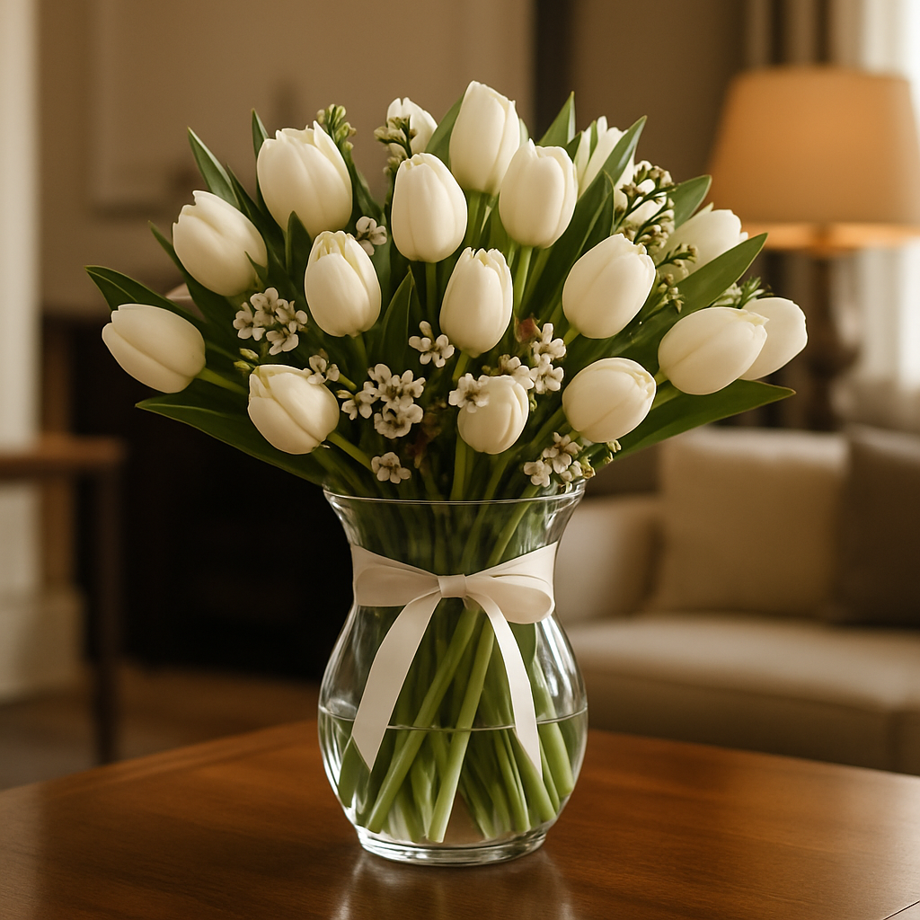 Serenity – Signature Fresh Seasonal Flowers Vase Arrangement