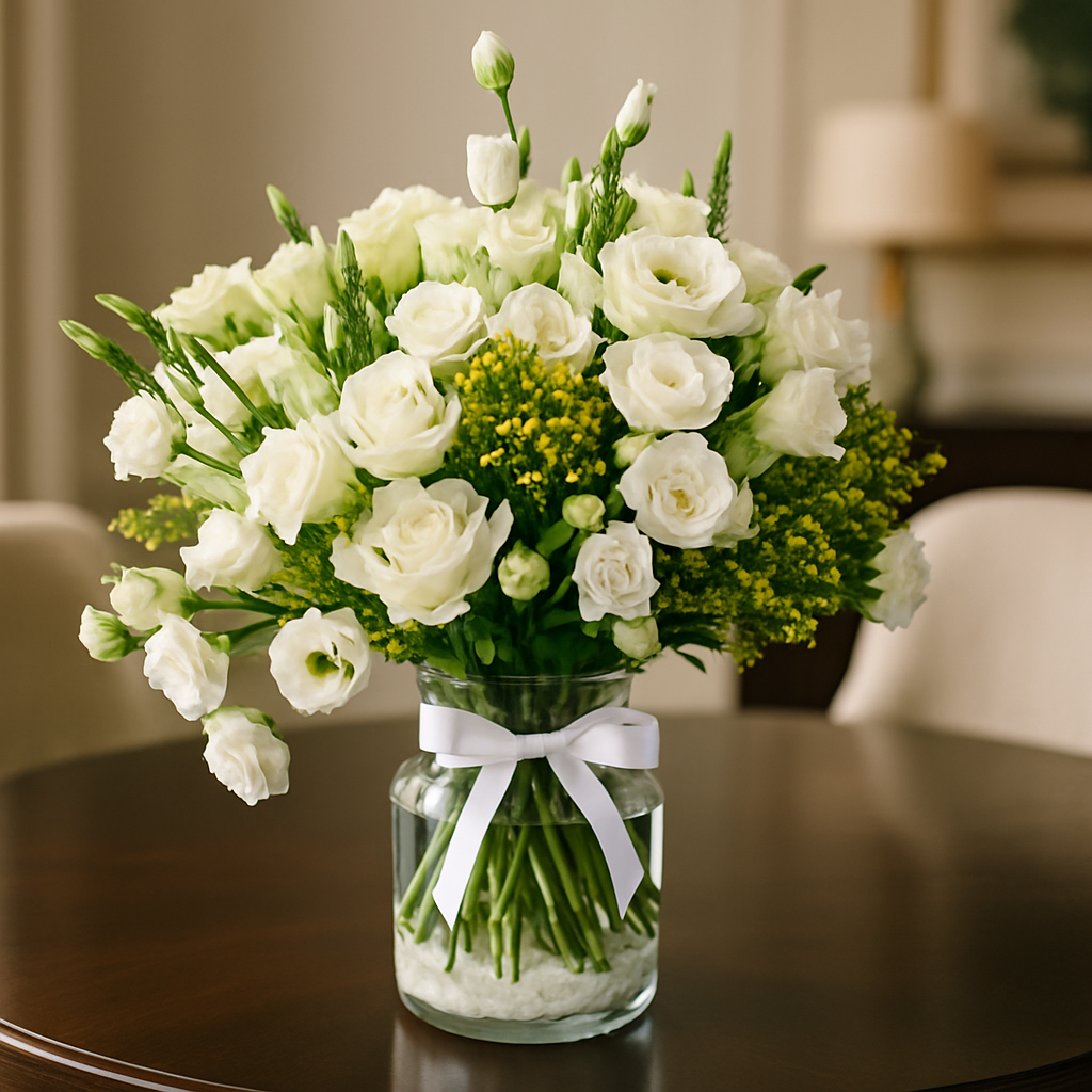 Summer Breeze – Birthday Roses And Tulips Vase Arrangement