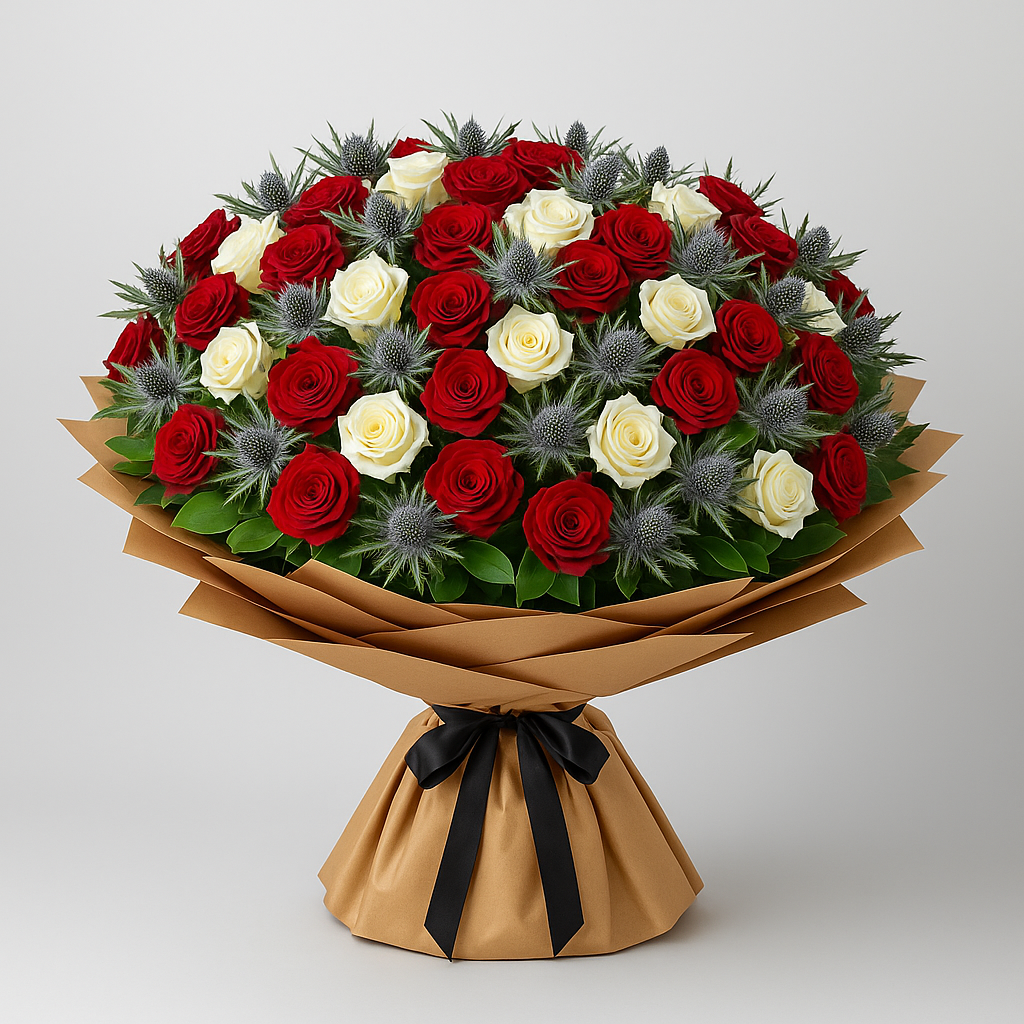 True Love Bouquet – Birthday Roses Hand-Tied Bouquet #Size_Grand