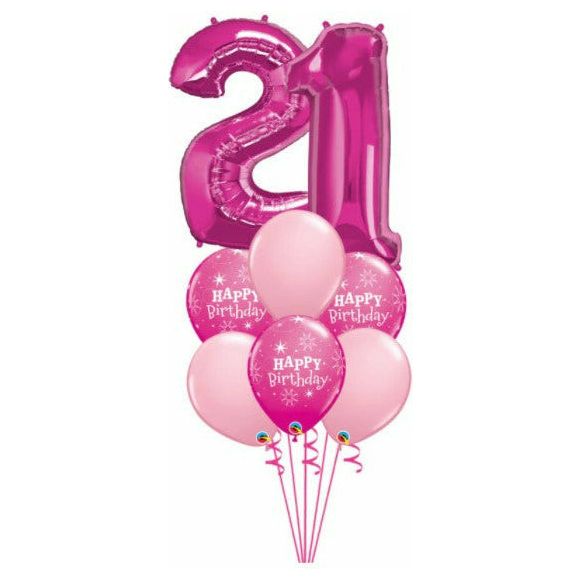 Happy Birthday Pink Any Number Balloon