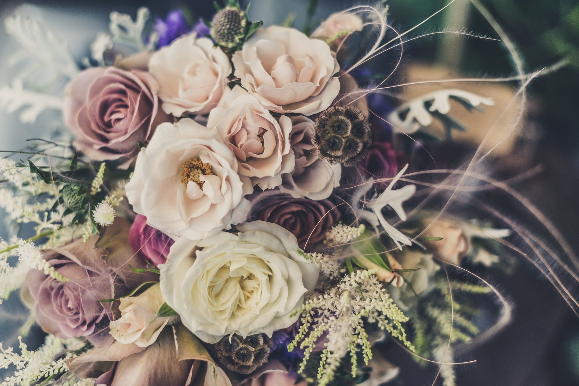 arrangement of roses