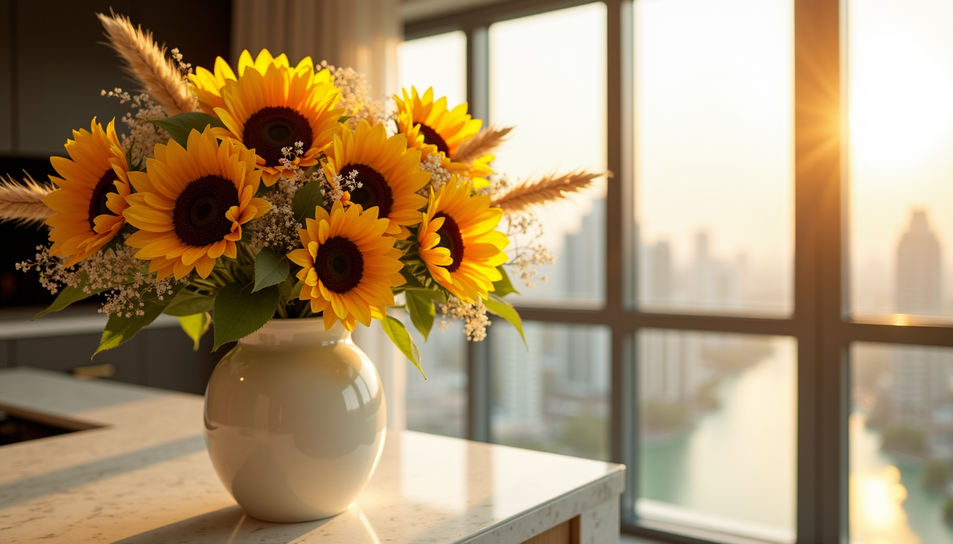 Luxury sunflower bouquet — sunflower meaning and symbolism guide