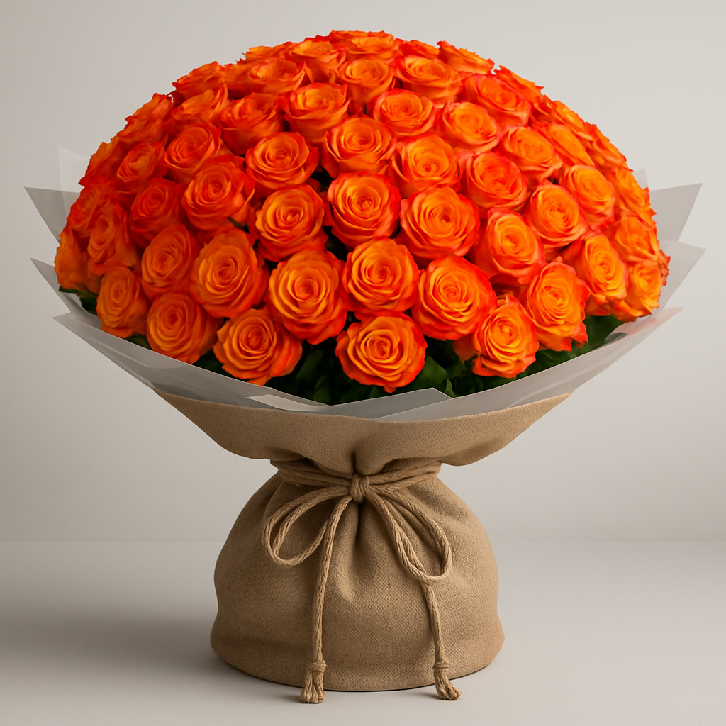 101 Luxury Coral Peach Roses #Size_Grand