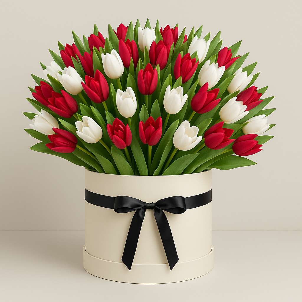 Aspatria – Birthday Tulips Bouquet Box #Size_Grand