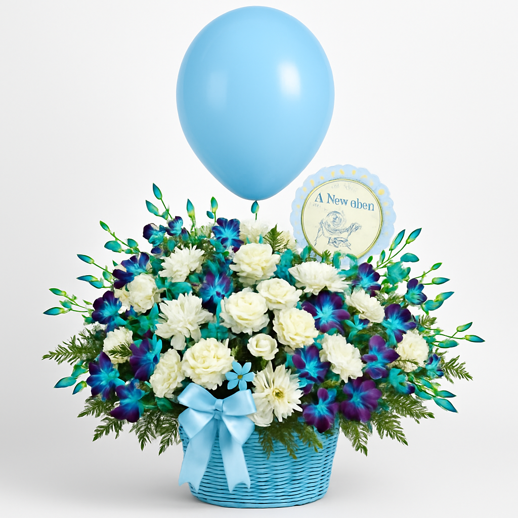 Baby Blue – Soft Roses And Orchids Gift Set #Size_Grand
