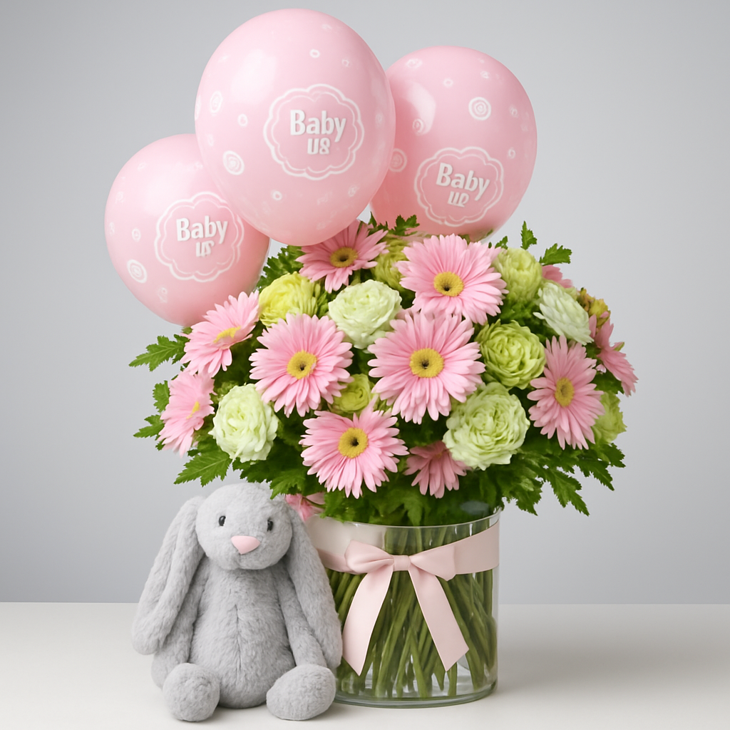 Baby Girl Bunny Combo – Soft Roses Gift Set #Size_Deluxe