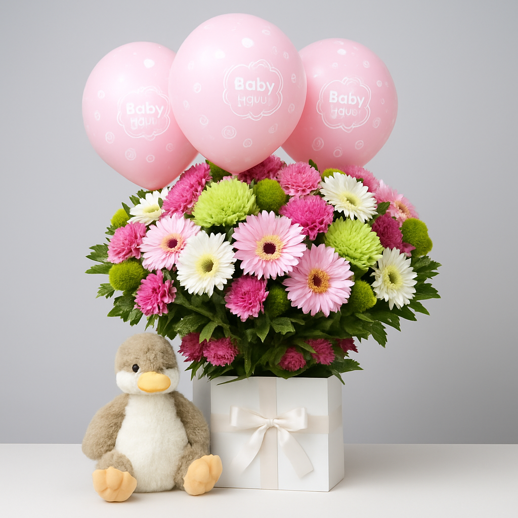 Baby Girl Duck Combo – Soft Roses Gift Set #Size_Deluxe
