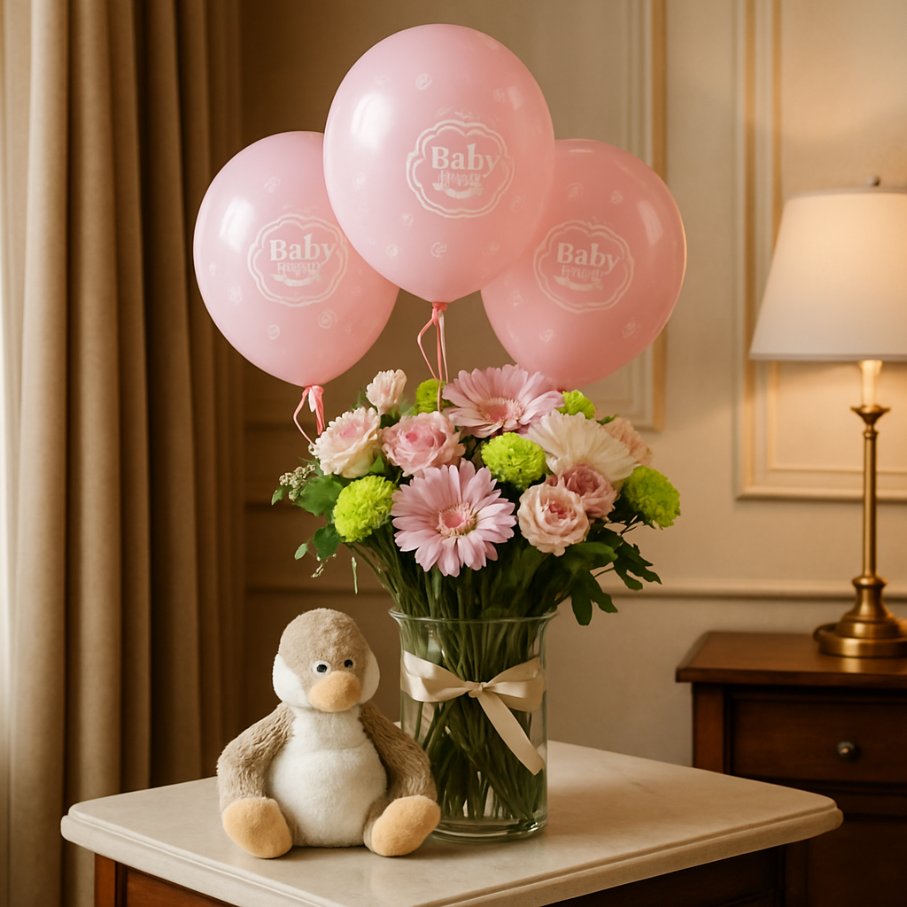 Baby Girl Duck Combo – Soft Roses Gift Set