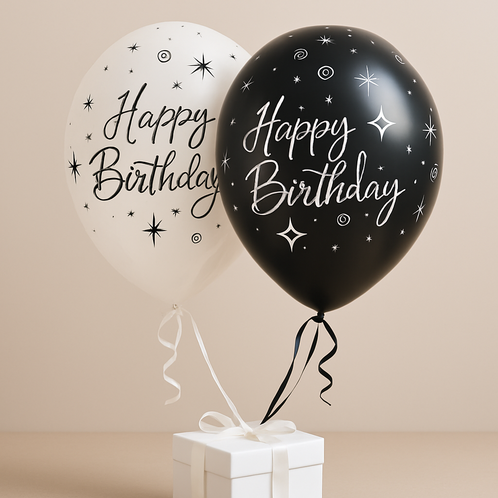 Birthday Onyx Latex Balloon - 15pcs.