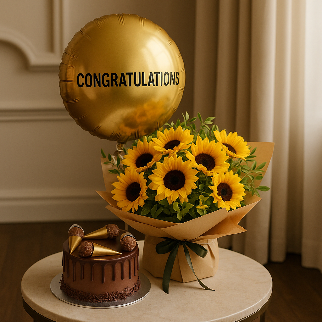 Blossom Bliss Bundle – Birthday Sunflowers Gift Set