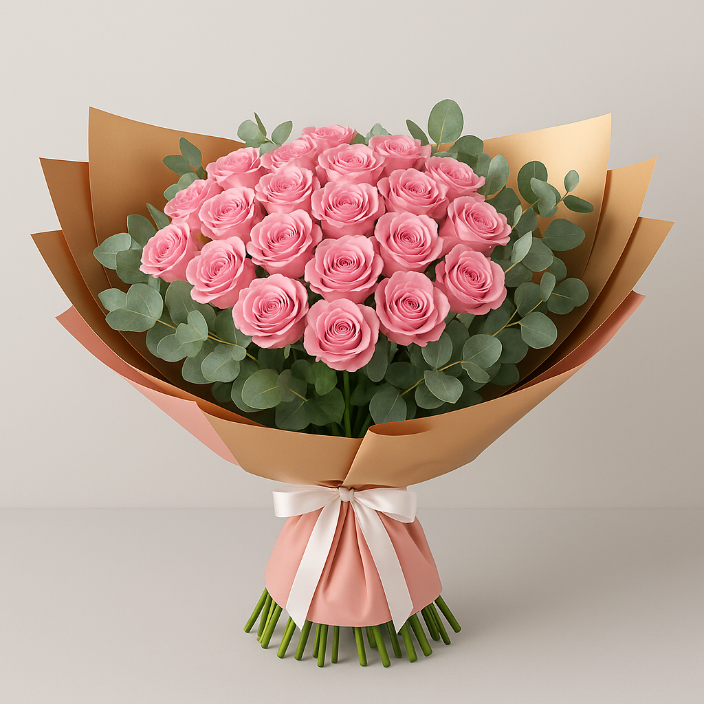 BLUSH - Pink Roses and Eucalyptus #Size_Deluxe