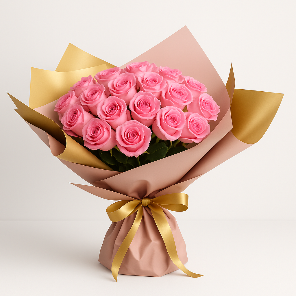 Blush Pink – Birthday Roses Bouquet