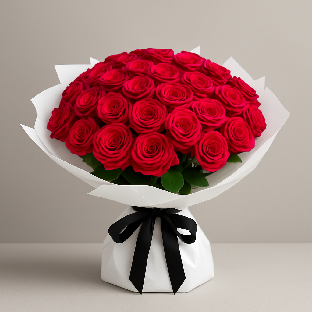 50 Premium Red Roses #Size_Classic