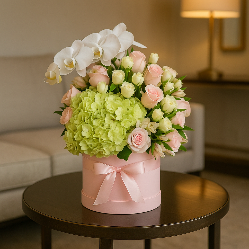 Corsham – Birthday Roses And Orchids Bouquet Box