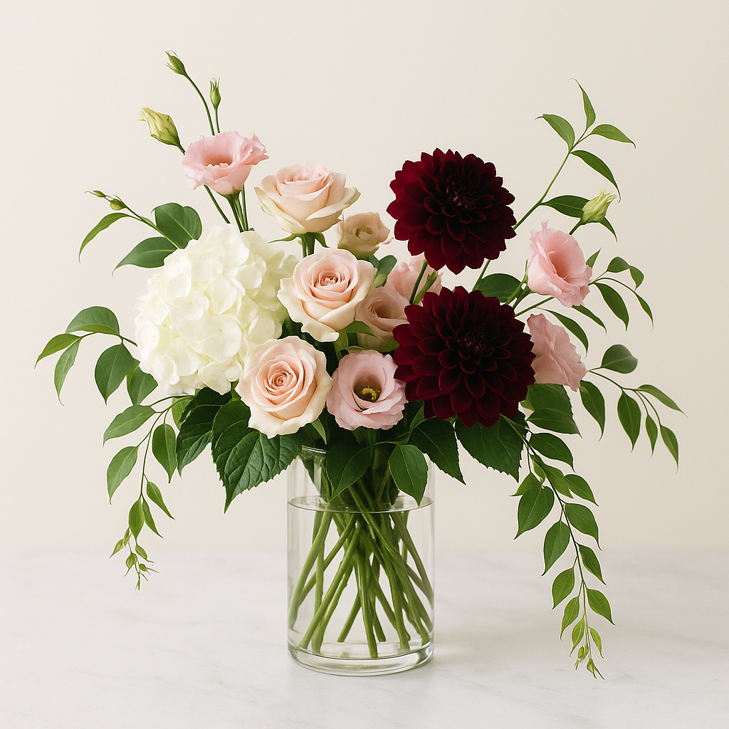 Designer's Choice Luxury Bouquet - Bespoke vase arrangement with mixed seasonal blooms