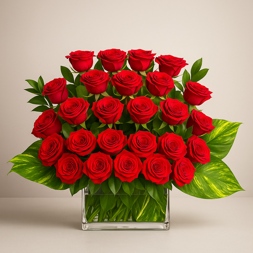 Endless Love Red Roses Gift Arrangement #Size_Classic