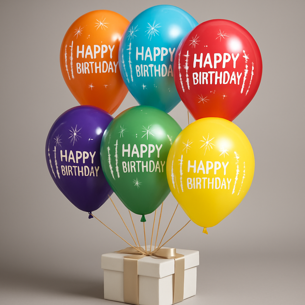 Happy Birthday Balloon - 15pcs.