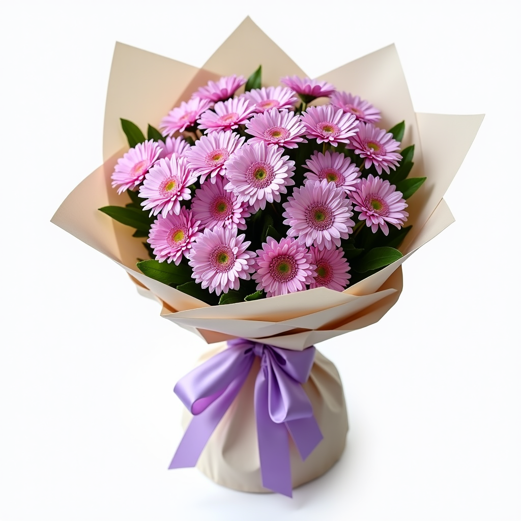 Lilac and Pink Bouquet – Chrysanthemums And Roses #Size_Deluxe