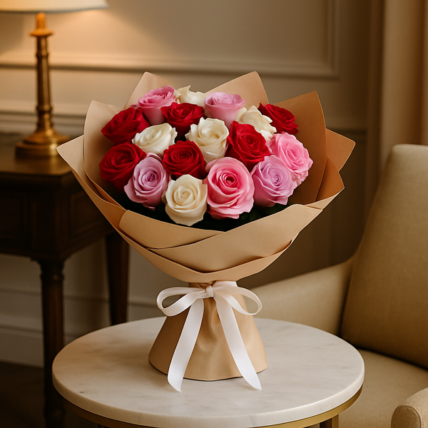 Luxury Mixed Roses – Birthday Roses Bouquet