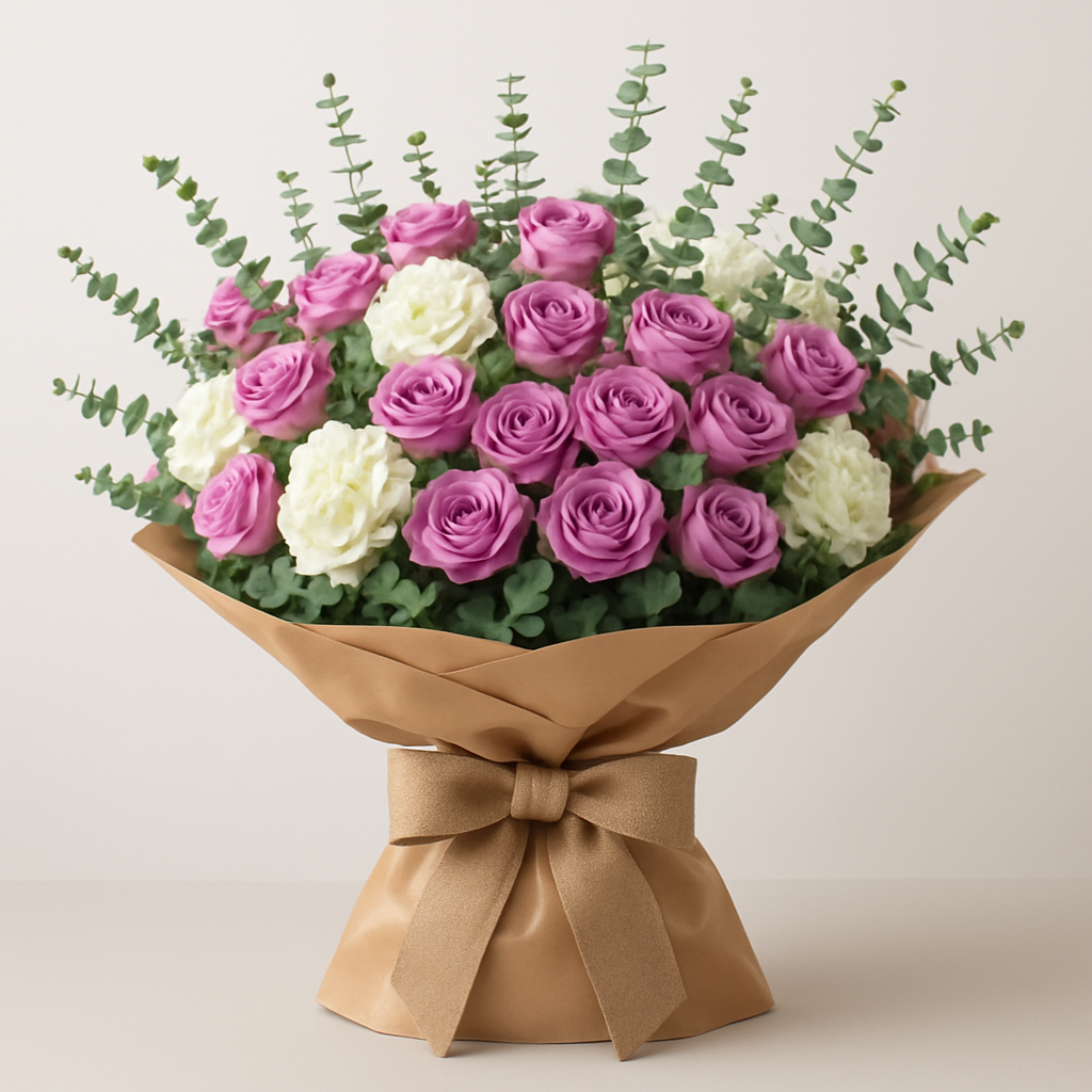 Majestic Essence Bouquet – Birthday Roses And Hydrangea Bouquet #Size_Grand
