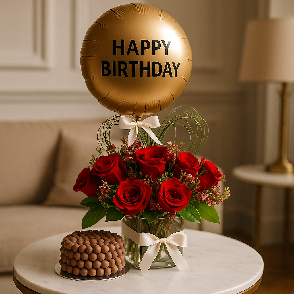 Malt & Majesty Bundle – Birthday Roses Gift Set