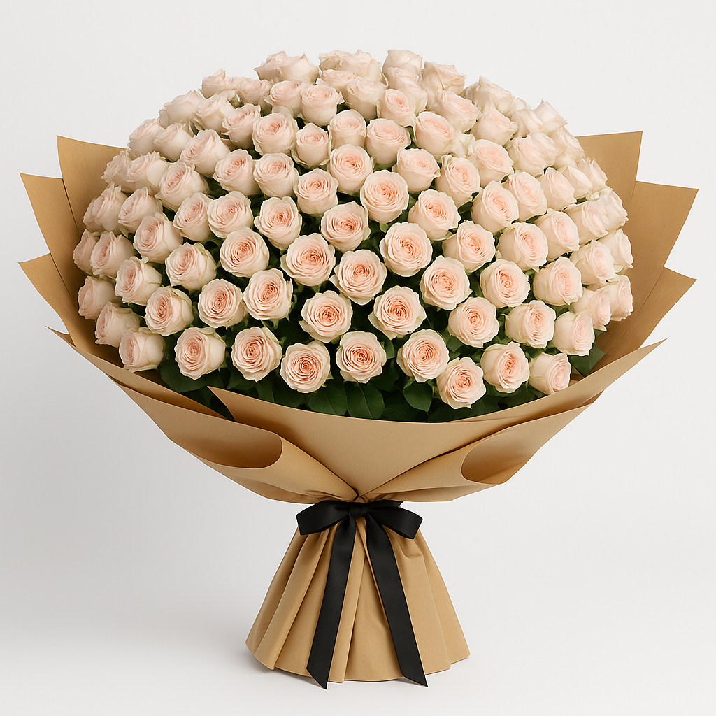 Pastel Bouquet – Romantic Spray Roses And Roses Hand-Tied Bouquet #Size_Grand