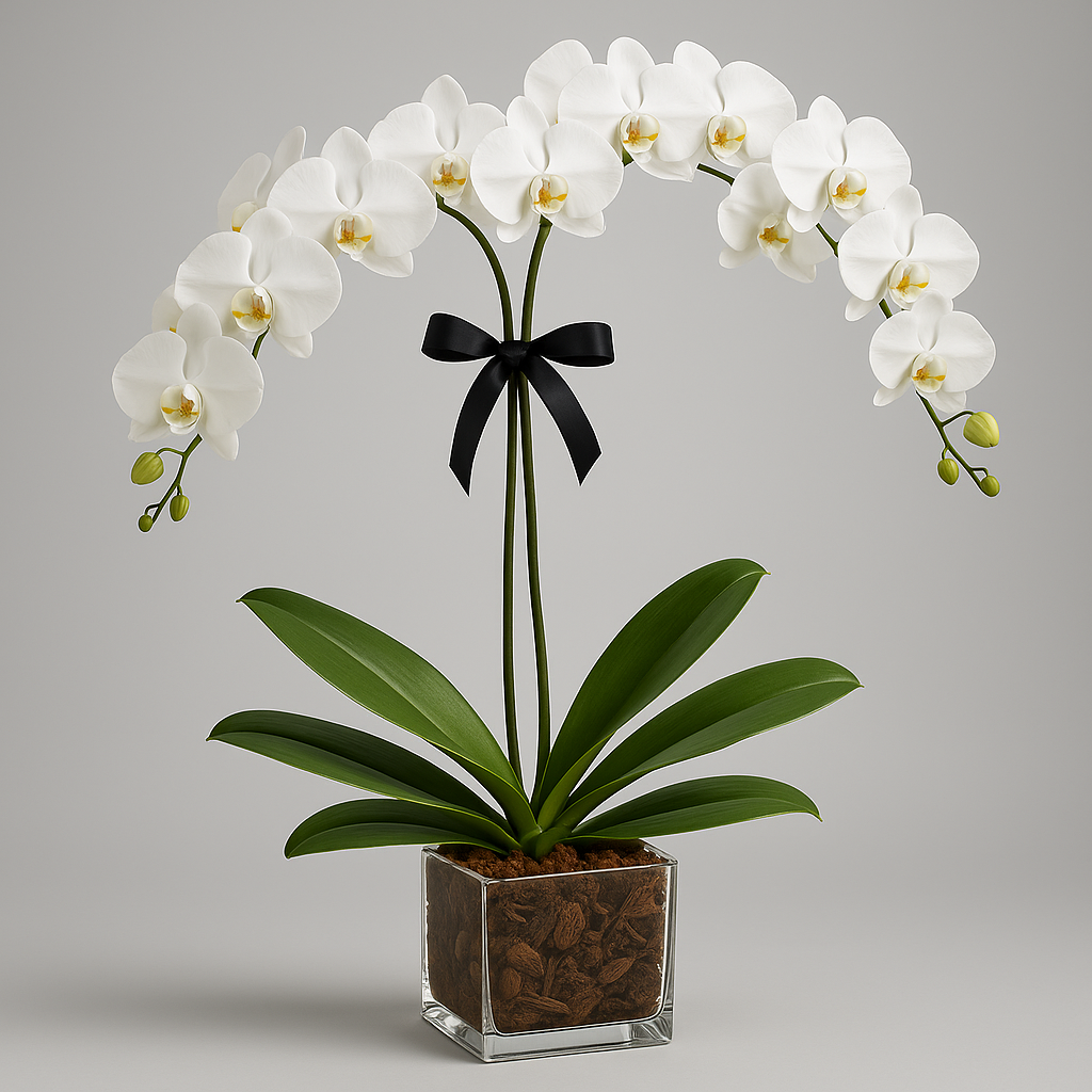 Phalaenopsis Orchid Double Stem - Real Fresh Plant #Size_Deluxe