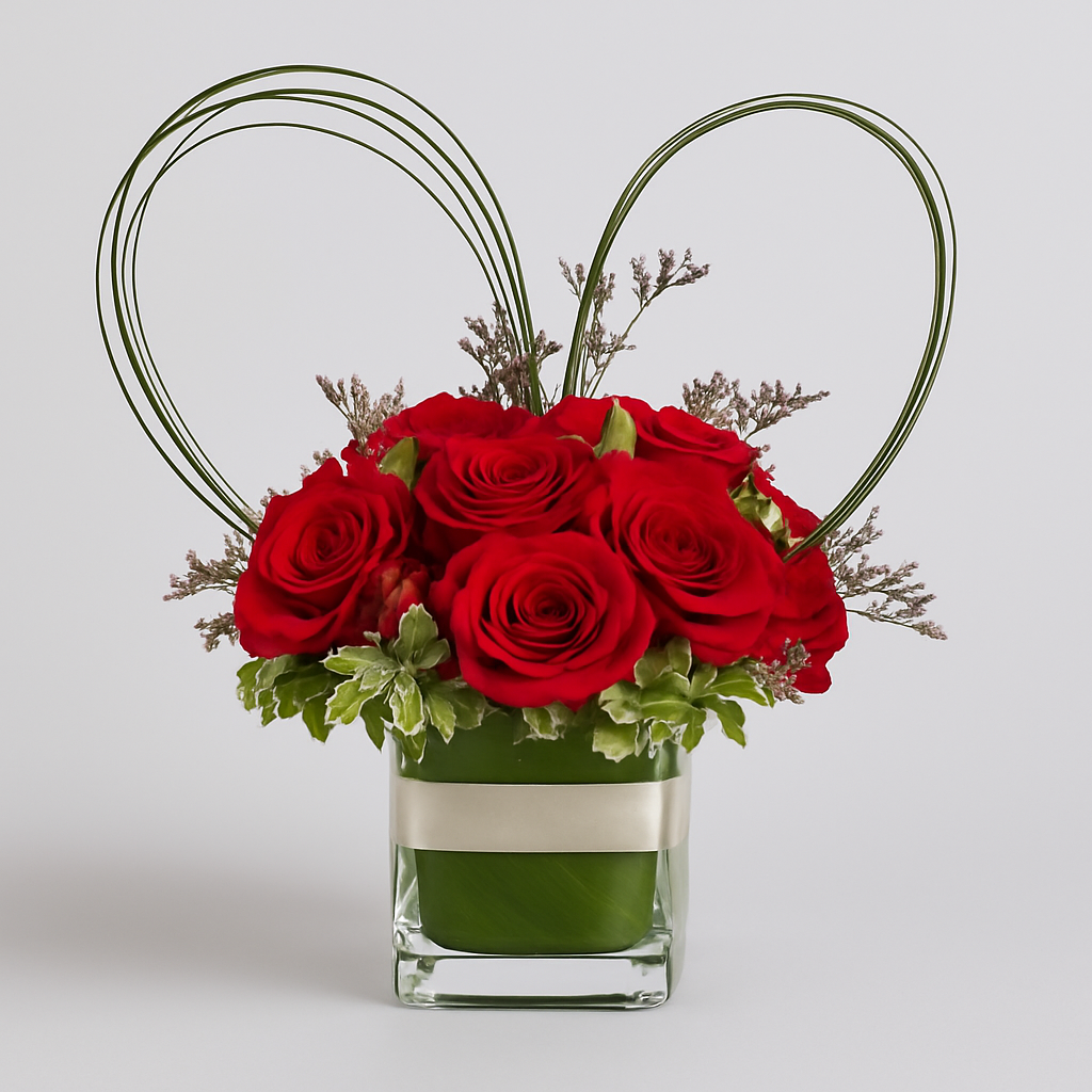 Power of Love – Birthday Roses Vase Arrangement