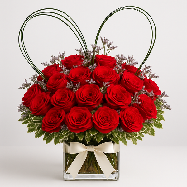 Power of Love – Birthday Roses Vase Arrangement