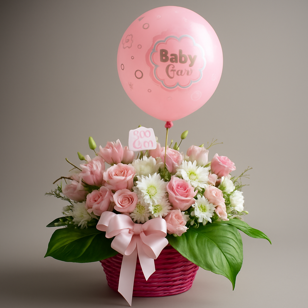 Pretty In Pink – Birthday Roses And Tulips Vase Arrangement #Size_Classic